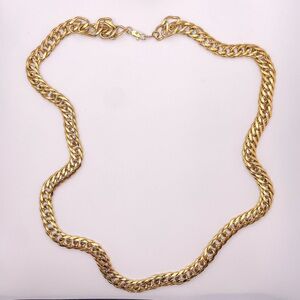 Trifari 1980’s Large, Heavy Cuban Link Chain 30 Inch Necklace